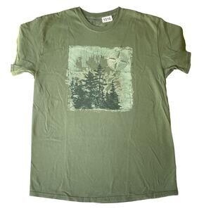 EC Men’s Short Sleeve T-shirt size M, Green, Forest Print